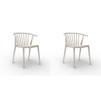 Resol Set 2 Sillas Interior, Exterior Marfil Woody Resol