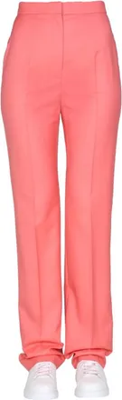 Alexander McQueen Red Straight Flat Front Pant
