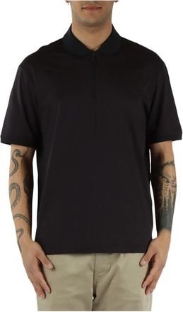 A|X Armani Exchange Gepoloid shirt met rits - Heren - Polos - Blauw - M - Katoen - Tops