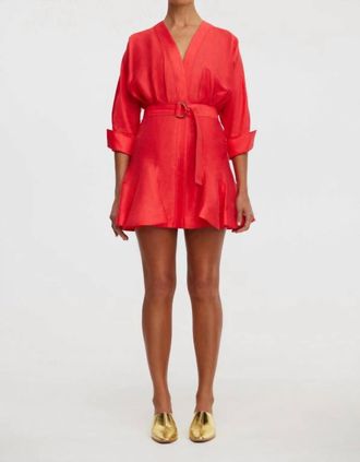 Acler Fairyhill Mini Dress In Chilli