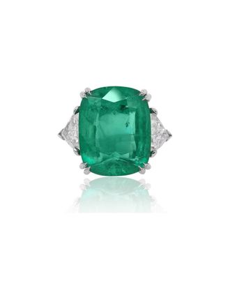 Diana M. Jewels Fine Jewelry Gold 18.03 Ct. Tw. Diamond & Emerald Half-Set Ring