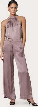 Lusana Tailor Silk Pant In Stone