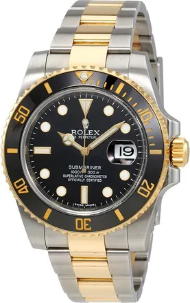 Rolex Pre-owned Rolex Submariner Black Dial 40mm Steel and 18kt Gold Mens Watch 116613BKSO