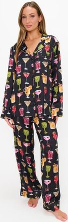 Show me your Mumu Classic PJ Set in Holiday Cocktails Silky at Nordstrom, Size Medium