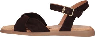 Unisa Cambel Flat Sandalen - Dames - Sandalen - Bruin - 39 EU - Leer - Schoenen
