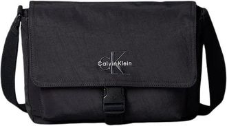 Calvin Klein Bold Flap Messenger - Heren - Schoudertassen - Zwart - ONE Size - Nylon - Tassen