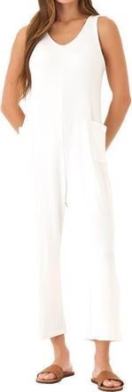 Threads 4 Thought Rainey Patch Pocket Crop Jumpsuit in White at Nordstrom, Size Xx-Large