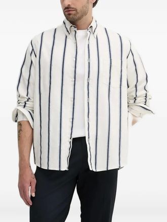 BOSS Gestreept overhemd - Wit