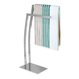 Relaxdays Relaxdays - Toallero De Pie Wimedo Rectangular, Acero, Plateado, 80 X 32 X 20 Cm