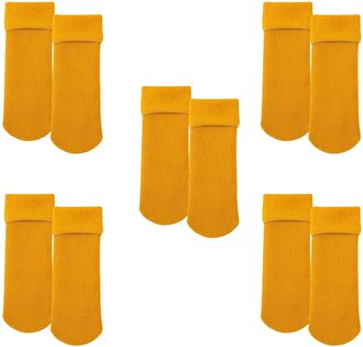 Generic Super Plush & Thermal Socks | Your Cuddly Companions for Winter - Womens Extra Warm Fleece-Lined Winterwear, Cosy Thick Ladies Essential (Yellow)
