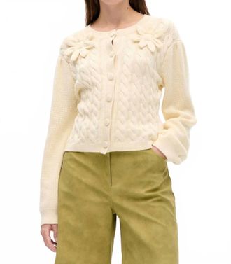 Baum Und Pferdgarten Cattia Soft Knit Cardigan In Ivory