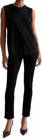 AG - Adriano Goldschmied Mari High-Rise Straight Leg Jeans In Opulent Black
