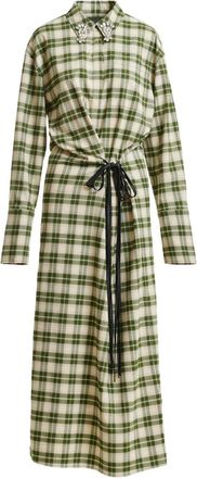Essentiel Jid checked dress - Verde