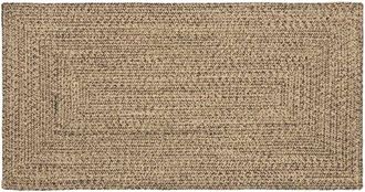 vidaXL Alfombras De &Aacute;rea Rectangular Natural Y Negro 100 X 200 Cm Yute Vidaxl