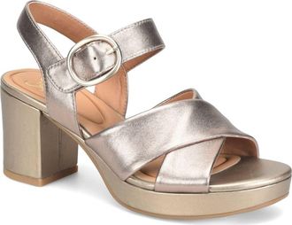 S&ouml;fft Womens Lizzie Block Heel Sandals In Gold