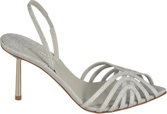 Le Silla Sandalen met bandjes - Dames - Sandalen met hakken - Grijs - 37 1/2 EU - Leer - Schoenen