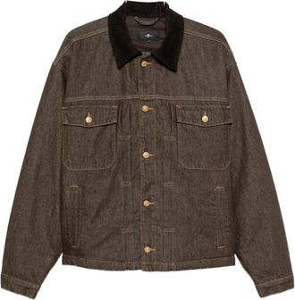 7 For All Mankind Denim Jassen - Heren - Spijkerjassen - Bruin - S - Denim - Jassen
