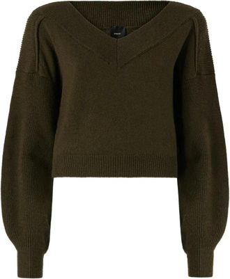 Pinko Pinko, Truien & Vesten, Dames, Groen, S, Wol, Ringhio Trui