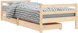 vidaXL Kids Bed Frame with Drawers 90x190 cm Solid Wood Pine Vidaxl