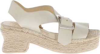 Loewe White Platform Sandals
