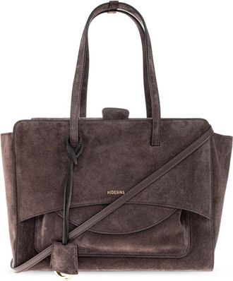 Hidesins Tassen, Dames, Grijs, ONE Size, Su&egrave;de, Flap Grote Tas