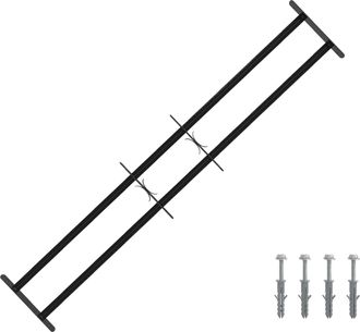 vidaXL Rejilla De Seguridad Para Ventanas Con 2 Barras Cruzadas 3 Uds. Vidaxl