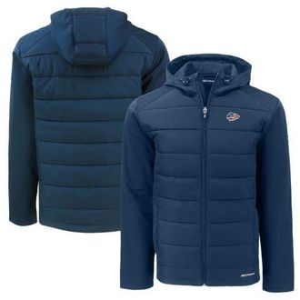 Cutter & Buck Mens Cutter & Buck Navy Kansas City Chiefs Americana Evoke Hybrid Eco Softshell Recycled Full-Zip Hooded Jacket at Nordstrom, Size Xxx-Large