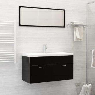 Berkfield Home Built-in Basin with Faucet 91x39x18 cm Ceramic White | Size: 91 x 39 x 18 cm