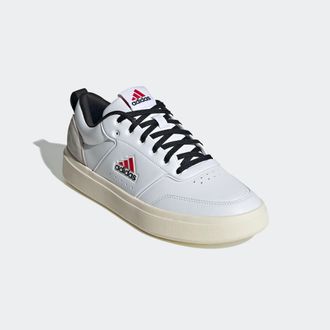 adidas Sneaker ADIDAS SPORTSWEAR PARK STREET, Herren, Gr. 42,5, weiss (cloud wei&szlig;, better scarlet, core schwarz), Synthetik, Schuhe Sneaker