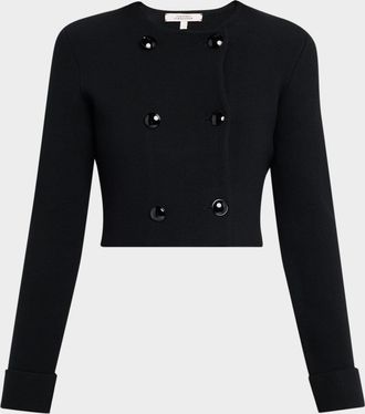 Dorothee Schumacher Sharp Ambition Double-Breasted Crop Jacket