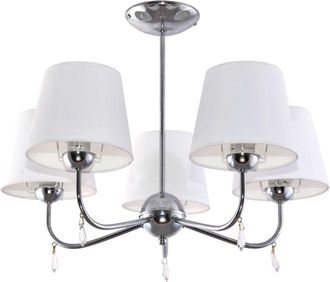 OEM L&aacute;mpara De Techo Cromada Con Pantalla Blanca Brigit Bianco 11-230