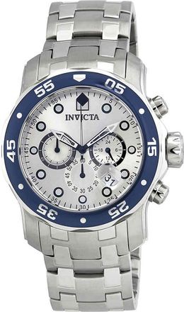Invicta Pro Diver Chronograph Silver Dial Mens Watch 80058