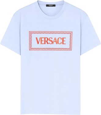 Versace Heldere Blauwe T-Shirts & Polos - Heren - T-shirts - Blauw - 2XL - Tops