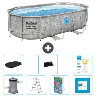 Bestway Piscina Bestway Power Steel Oval - 427x250x100 Cm - 8-piezas S621