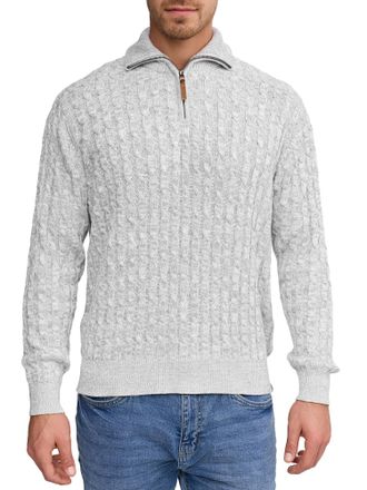 Indicode Troyer INDICODE Rufus, Herren, Gr. XXL, weiss (sanftes wei&szlig;), Strick, Obermaterial: 100% Baumwolle, unifarben, regular fit normal, ohne Ausschnitt, Ri