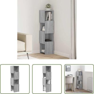 vidaXL Arredamento Moderno - Mobile angolare Grigio Sonoma 25,5x25x102cm Legno multistrato