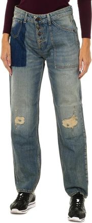 Armani Jeans Gescheurde Denim Jeans - Dames - Regular Fit Jeans - Blauw - W30 - Denim - Jeans