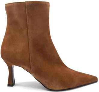 Roberto Festa Milano Su&egrave;de Enkellaars met Interne Rits - Dames - Laarzen met Hak - Bruin - 36 EU - Su&egrave;de - Schoenen