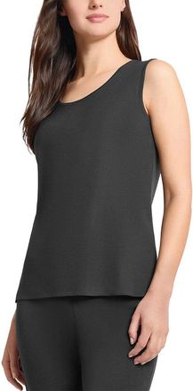 Ming Wang Mid-Length Scoop Neck Knit Tank