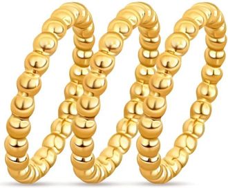 Ellie Vail Womens Lucia Beaded Triple Ring Bracelet In Gold
