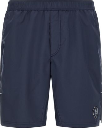 Brunello Cucinelli Blue Polyester Bermuda Mens Shorts