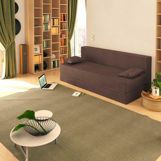 Baldiflex Divano Letto Morbido Tretris 3 Posti Che Diventa 3 Posti Letto Colore Seppia - Baldiflex