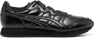 Comme Des Gar&ccedil;ons leather low-top sneakers - men - Calf Leather/Fabric/Rubber - 8.5 - Black