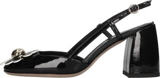 A.Bocca D&eacute;coll&eacute;te Slingback - Dames - Pumps - Zwart - 37 1/2 EU - Leer - Schoenen
