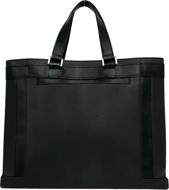 Louis Vuitton Black Leather Briefcase Tote Bag (Pre-Owned)