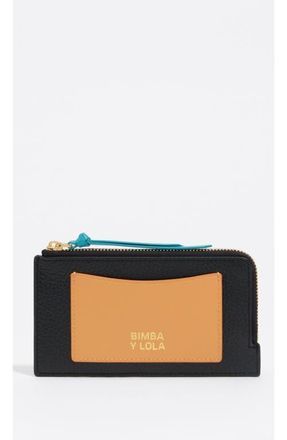Bimba & Lola Bicolor Leather Wallet in Black at Nordstrom