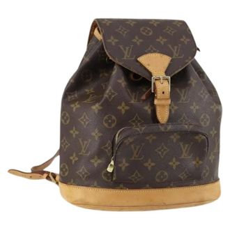 Louis Vuitton Pre-owned Backpacks, female, Brown, Size: ONE SIZE Pre-owned Canvas Backpack