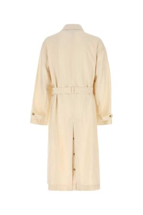 Dolce & Gabbana Bianconaturale Exterior: Cotton Linen Trench Coat