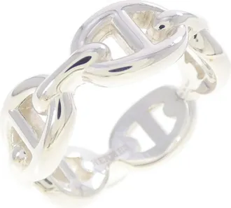 Herm&egrave;s Silver 925 Band Ring (Pre-Owned)