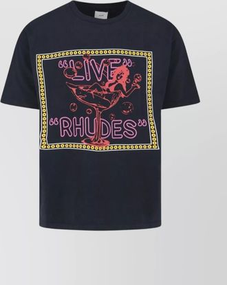 Rhude crew neck graphic print short sleeves